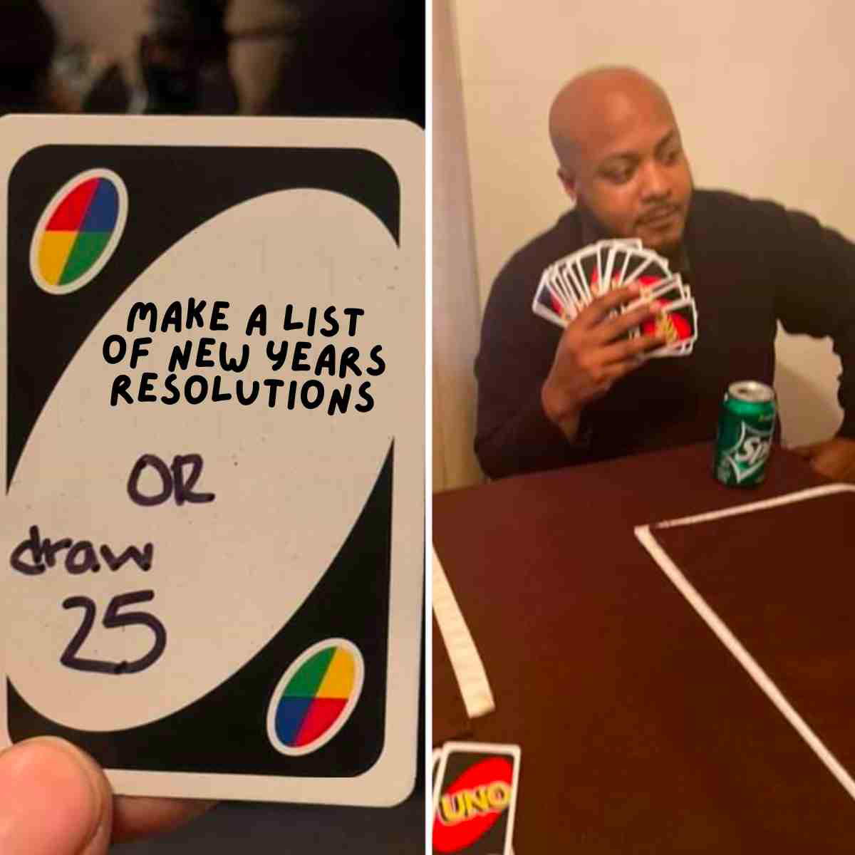 new year resolutions meme 2023 make a list of new years resolutions or draw 25