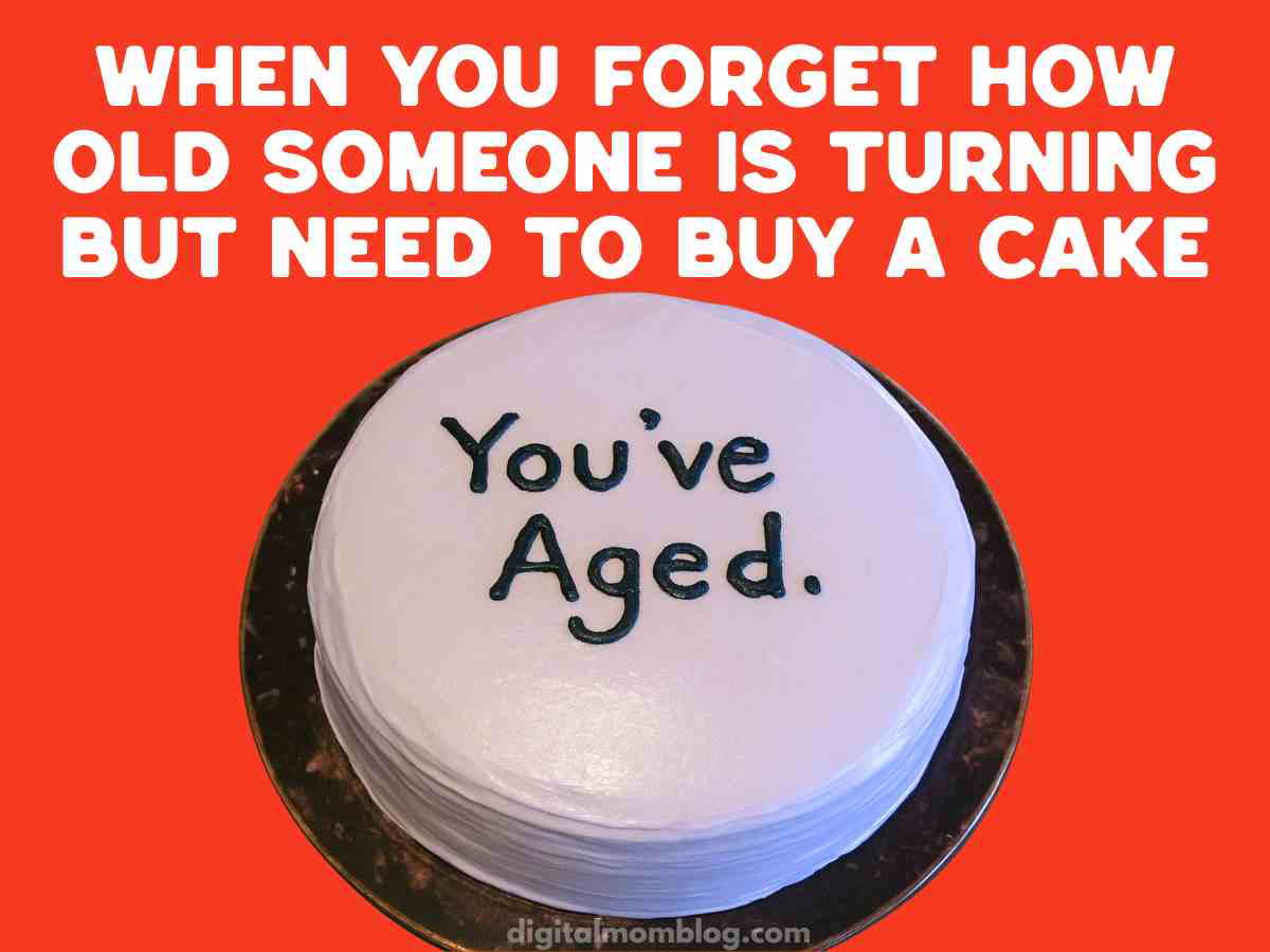 birthday cake meme funny Funny birthday cake meme showing a white cake with the words "You've Aged" and the caption "When you forget how old someone is turning but need to buy a cake"