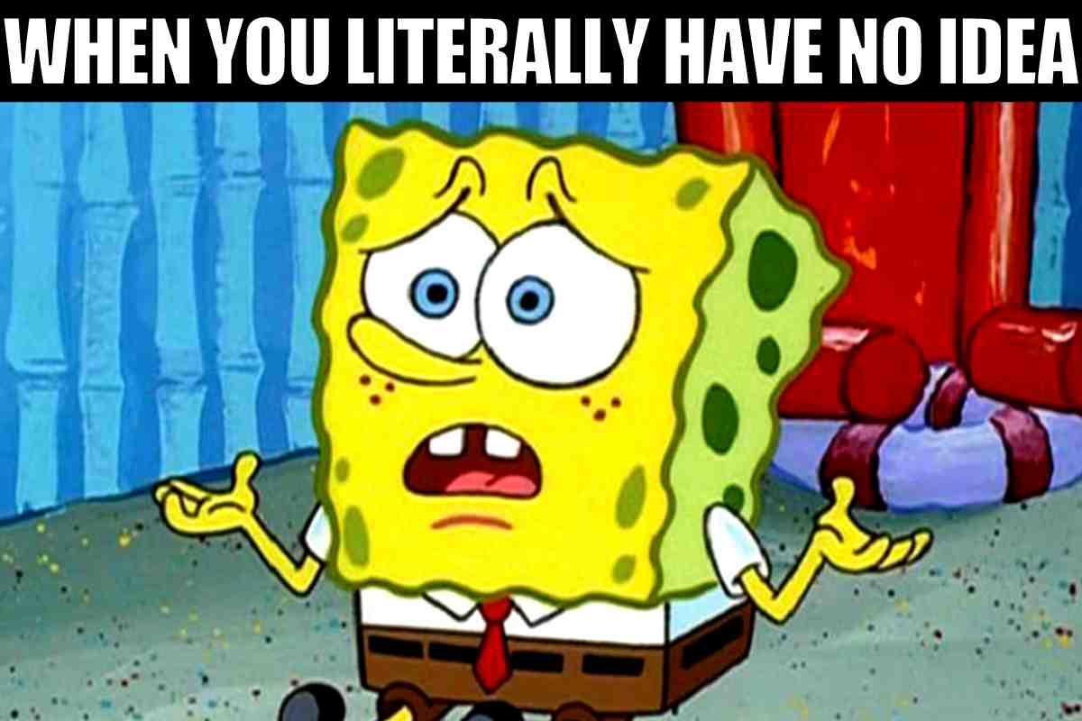 spongebob meme when you literally have no idea
