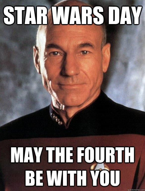 star wars day star trek meme star wars day may the fourth be with you