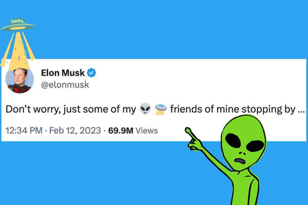 elon musk alien meme don't worry just a few friends of mine stopping by.