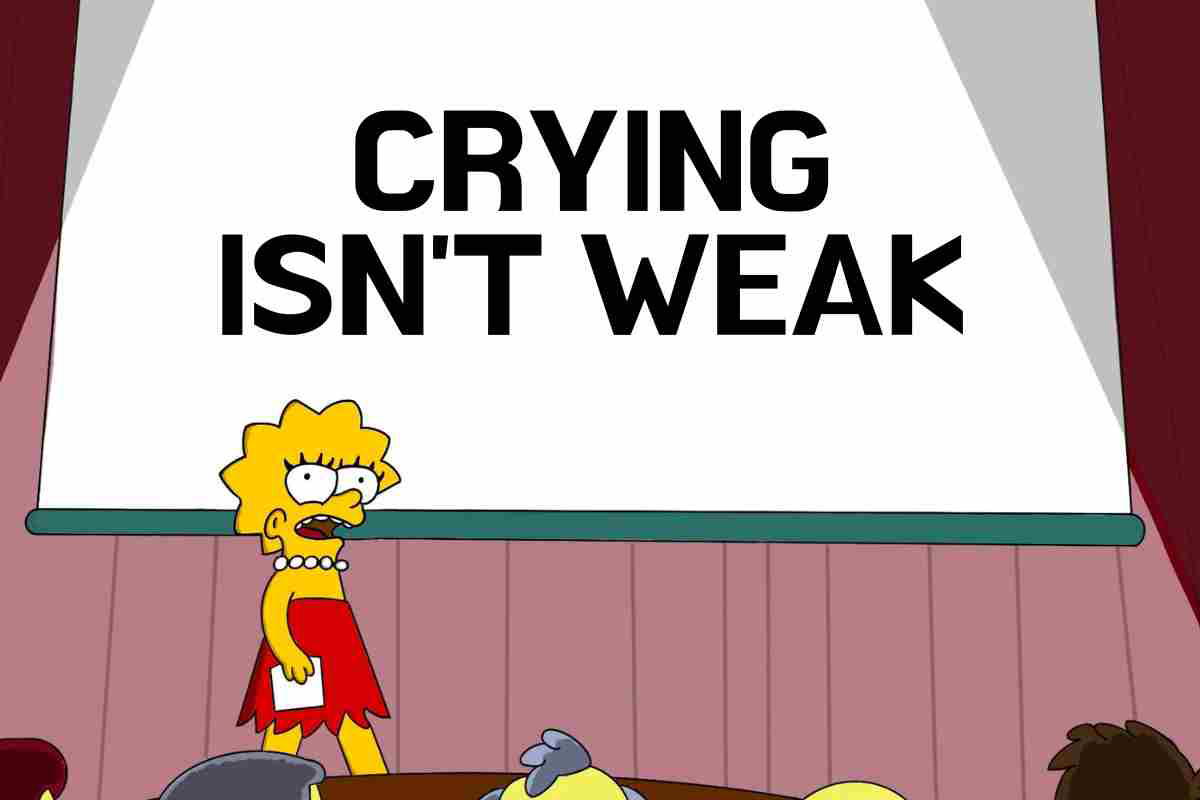 lisa simpson crying meme crying isnt weak