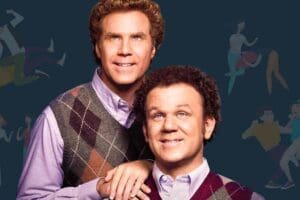 Two men sporting classic argyle sweaters pose with brotherly affection and a hint of mischief, capturing the essence of sibling love and rivalry with a twinkle in their eyes reminiscent of every family holiday photo where you pretended to like each other for mom's sake.