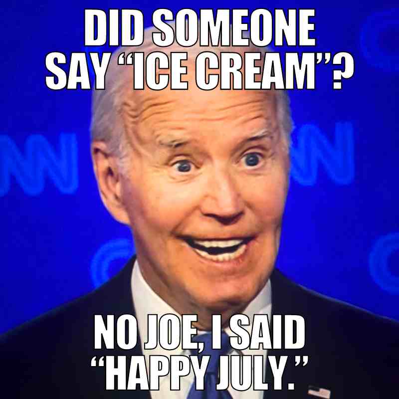 happy july meme joe biden joe biden making a happy face in july meme about ice cream