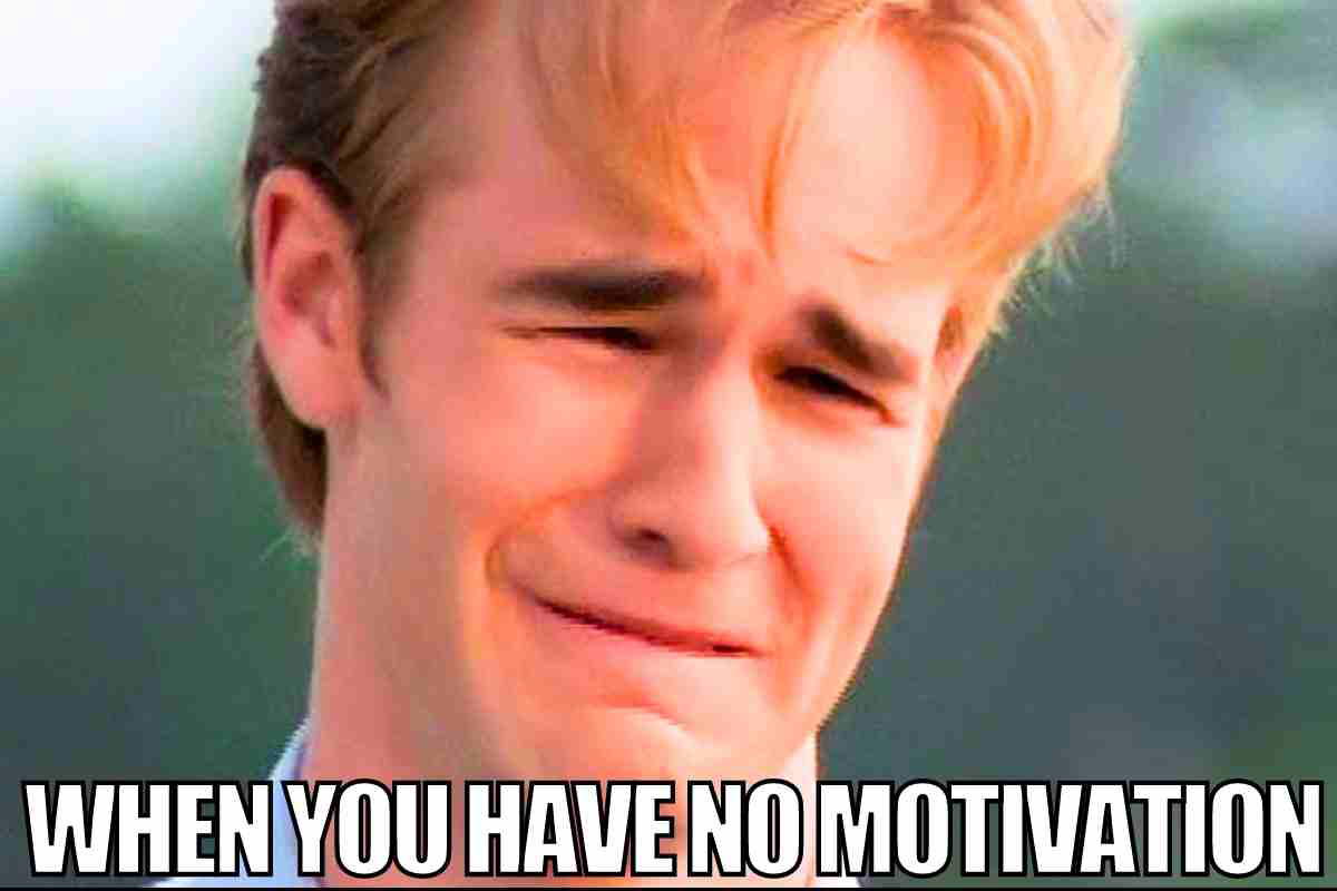 no motivation meme Crying face meme captioned 'When You Have No Motivation,' capturing the universal struggle of being hilariously unmotivated.