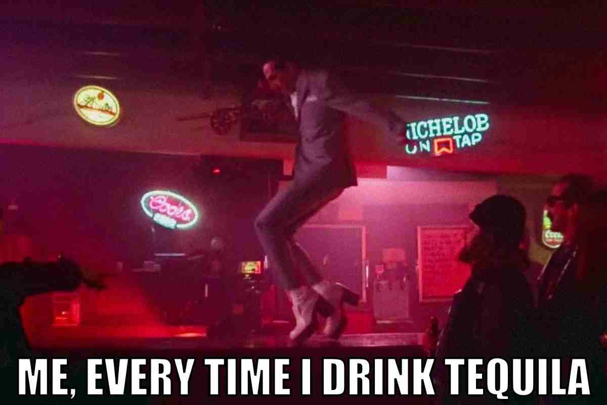 pee wee herman tequila meme Meme of Pee Wee Herman in a suit energetically dancing on a bar in a dimly lit club with the caption 'Me, Every Time I Drink Tequila.'
