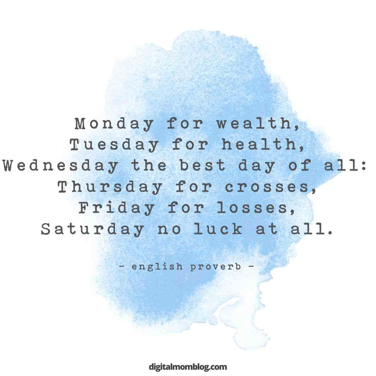 wednesday proverb