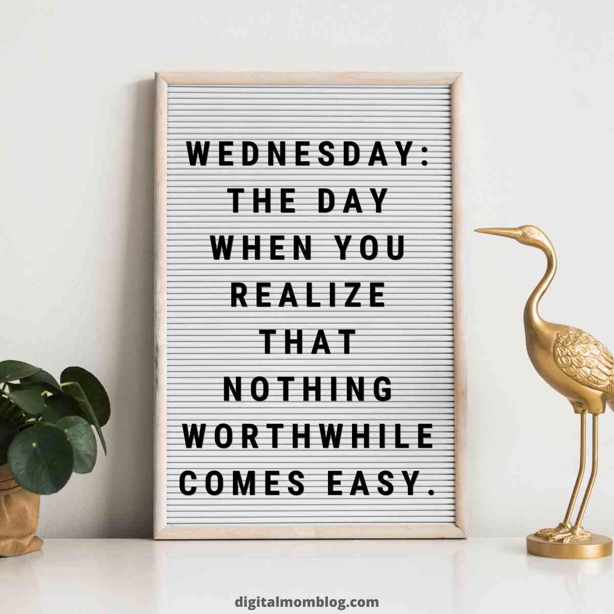 wednesday quote - the day you realize that nothing worthwhile comes easy