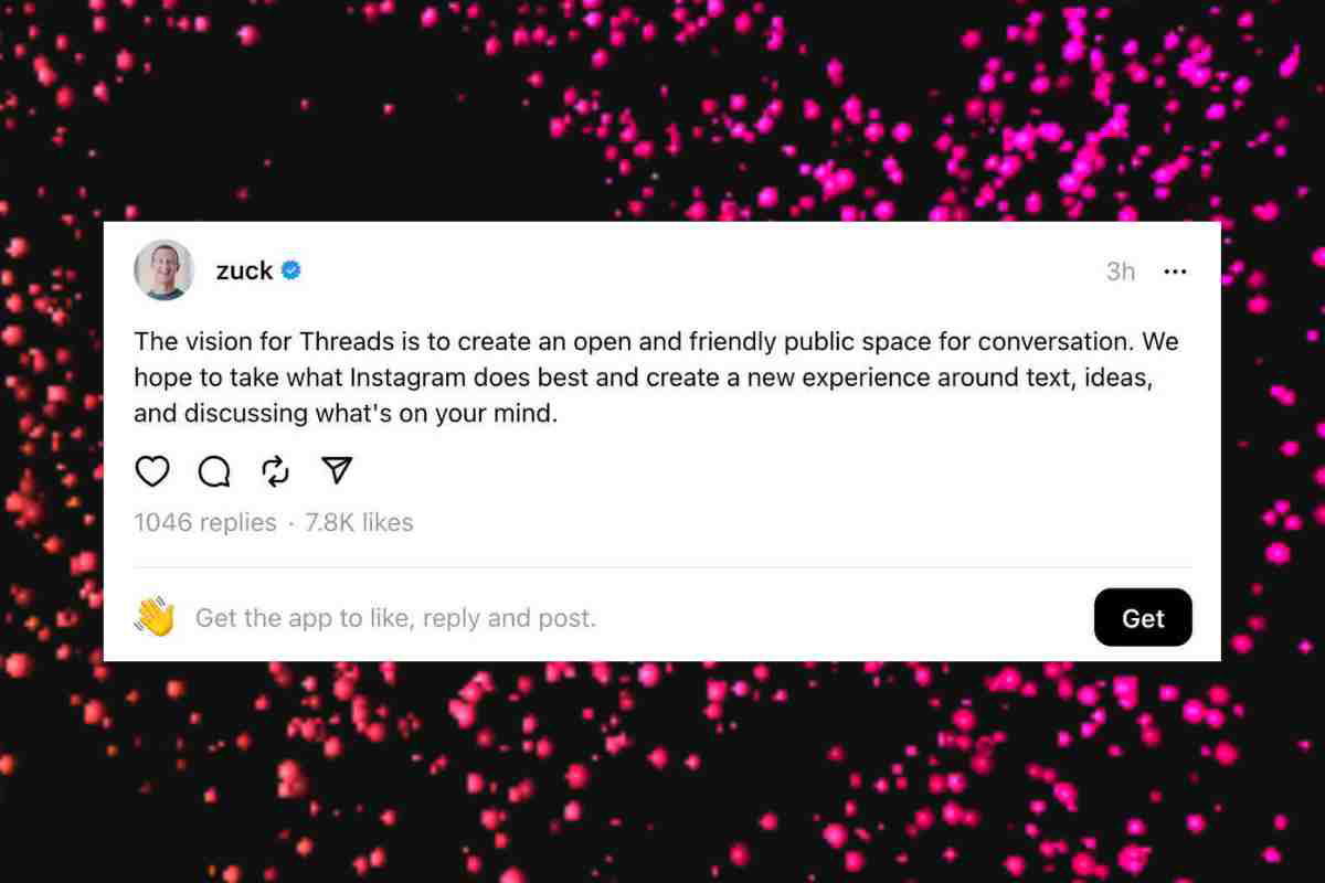 zuck meme The vision for Threads is to create an open and friendly public space for conversation. We hope to take what Instagram does best and create a new experience around text, ideas, and discussing what's on your mind. source: @Zuck via Threads
