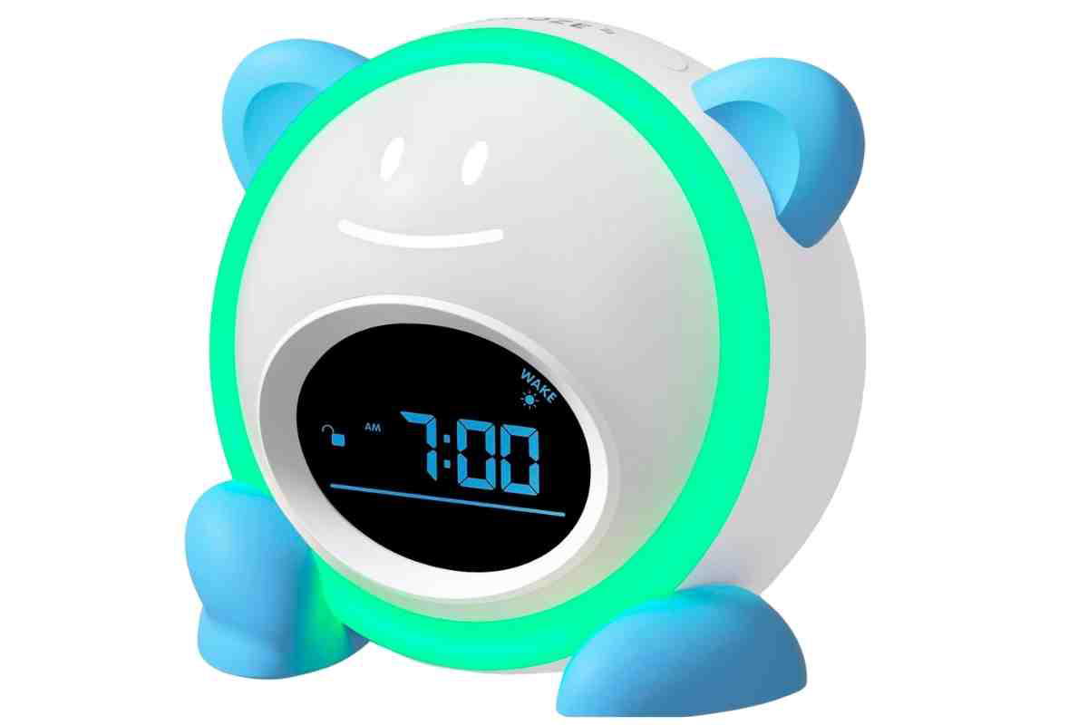 Sleep Training Clock little teddi toddler alarm clock A cheerful toddler alarm clock with a glowing ring and bear-like ears looks ready to convince your little one that 7:00 AM is indeed a respectable wake-up time.