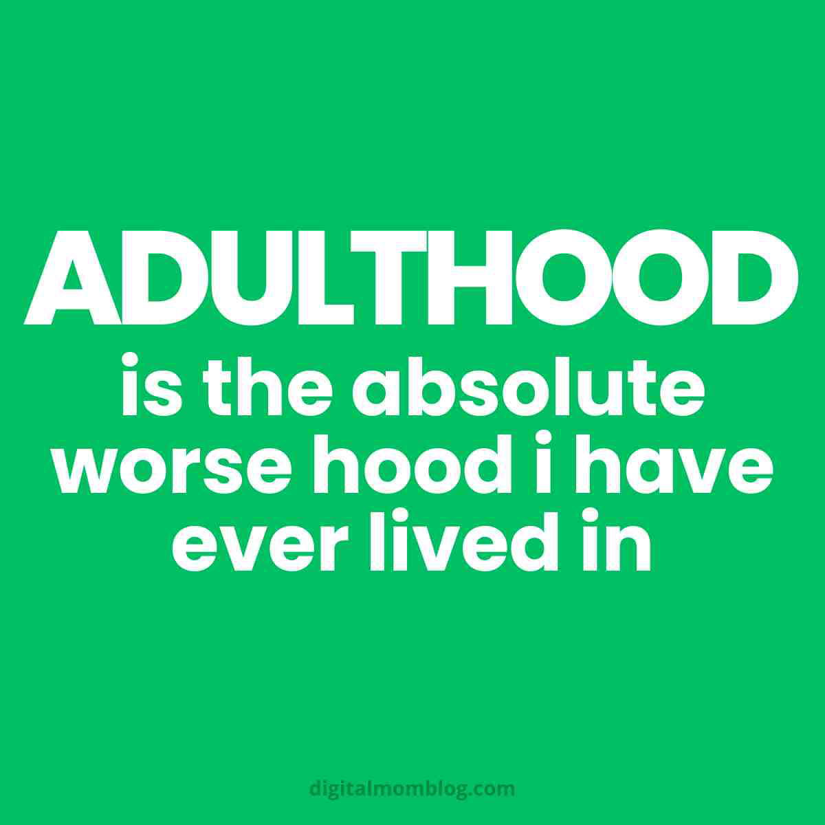 adulthood meme adulthood meme: adulthood is the absolute worse hood i have ever lived in