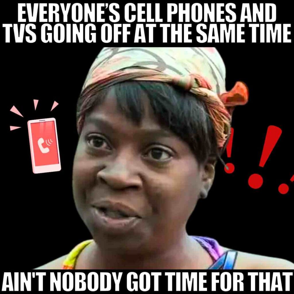 emergency alert meme emergency alert meme about everyones phone going off at the same time
