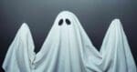 Meme of a classic sheet ghost looking more bootiful than spooky, ready to haunt your laundry day.