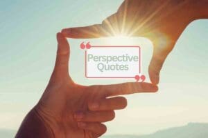 A meme featuring hands framing the sun with the text 'Perspective Quotes,' conveying the concept of seeing things from a different viewpoint.