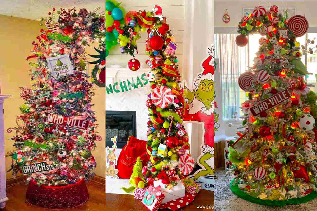 grinch trees 3 different christmas grinch trees