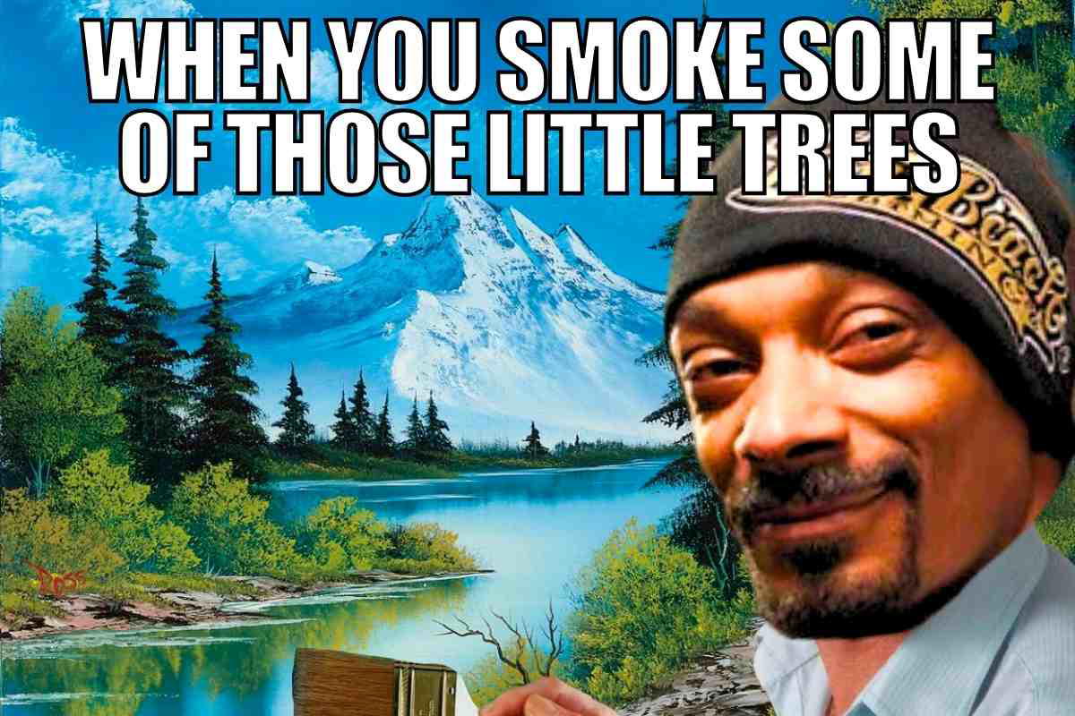 snoop dog meme bob ross snoop dog meme bob ross: when you smoke some little trees