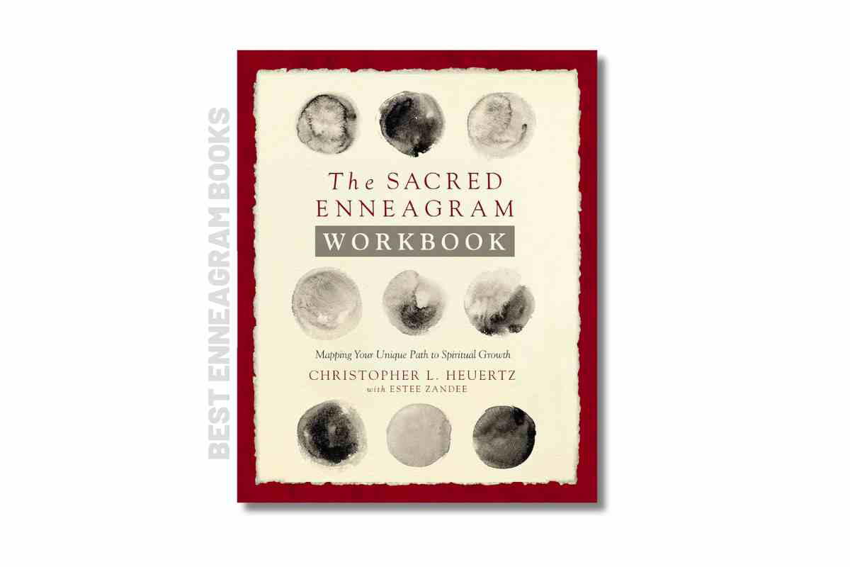 the sacred enneagram workbook "The Sacred Enneagram Workbook" cover featuring paint blobs that might just be your nine secret personality types hiding in plain sight, or possibly just artistic coffee stains.