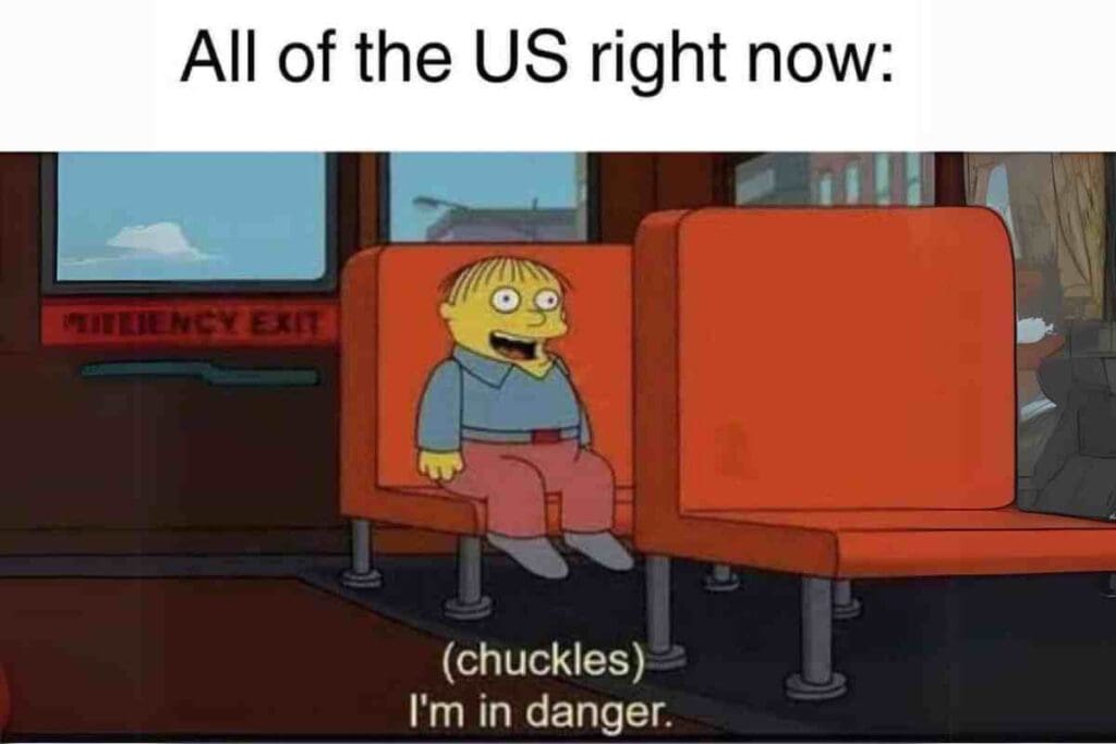 american voters 2024 meme simpsons saying im in danger funny debate meme showing what us voters are thinking