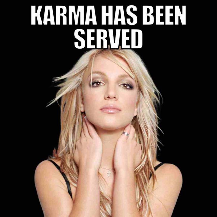 britney spears justin timberlake dwi meme meme of britney spears caption karma talking about justin timberlakes dwi arrest