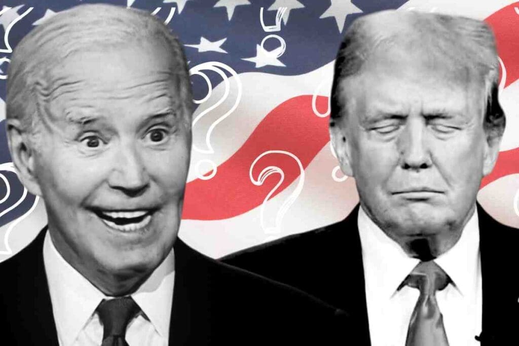 us presidential debate quiz us presidential debate quiz featuring photo of presdient joe biden and former president donald trump