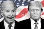 us presidential debate quiz featuring photo of presdient joe biden and former president donald trump