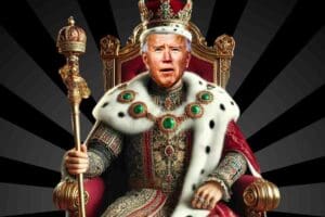 photo of president joe biden as king biden after scotus ruling