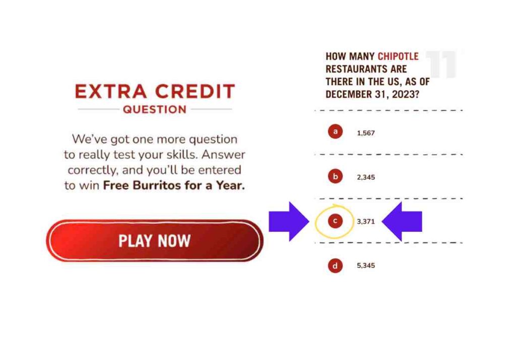 august 20 chipotle quiz bonus question chipotle extra credit question answer august 20