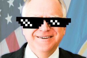 tim walz memes funny glasses