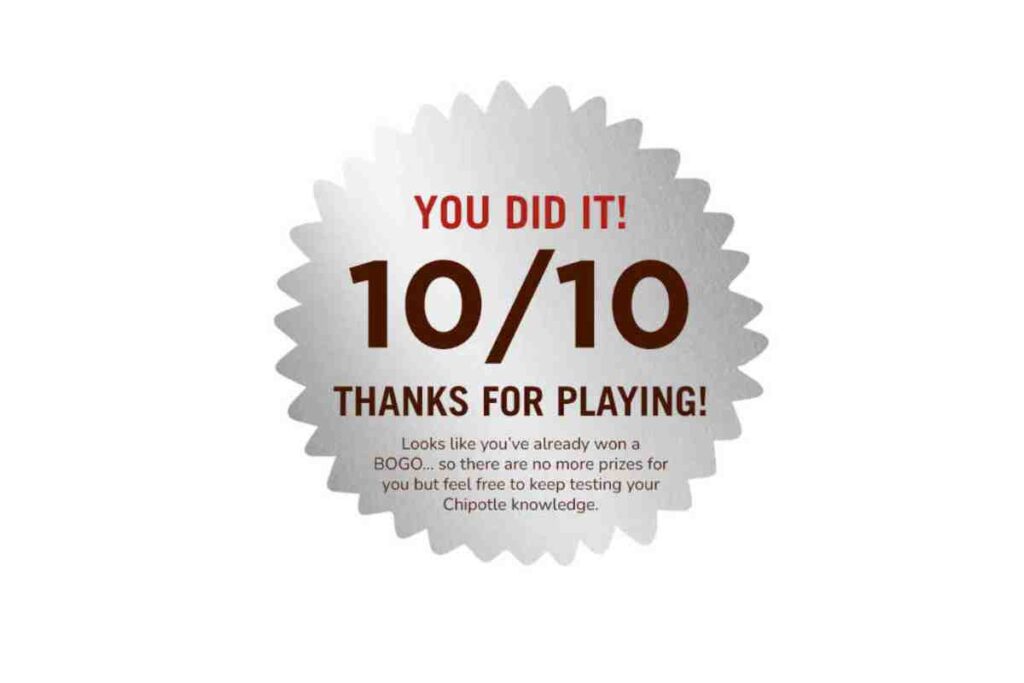 chipotle bogo coupon quiz one per person BOGO coupon valid one time