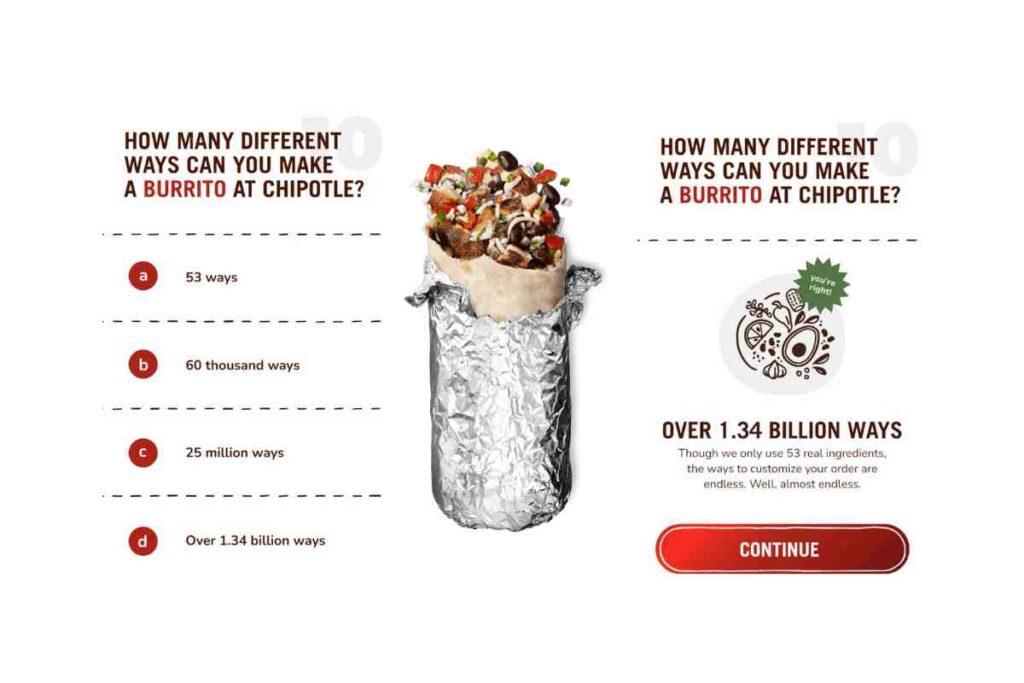 how many ways can you make a burrito at chipotle how many ways can you make a chipotle burrito 1.3 billion ways!