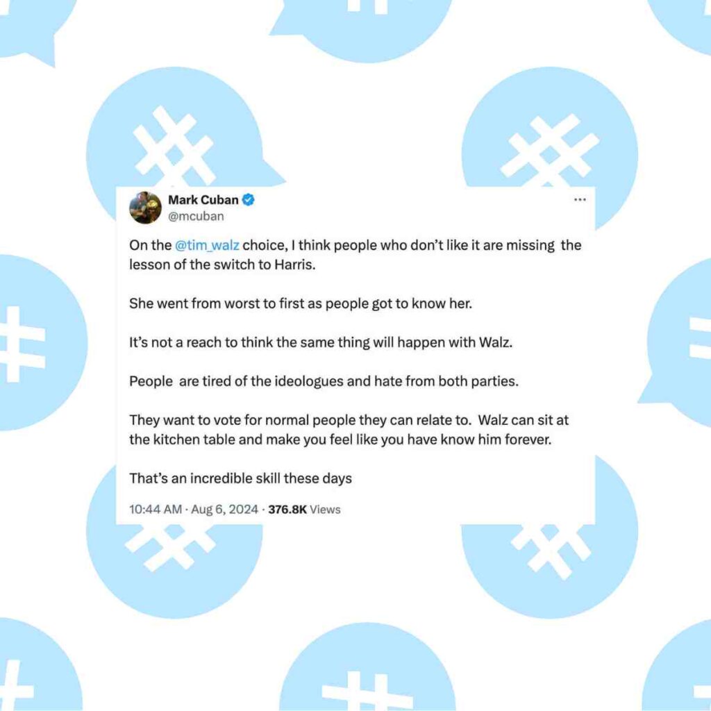 mark cuban tim walz meme mark cuban tweets about tim walz