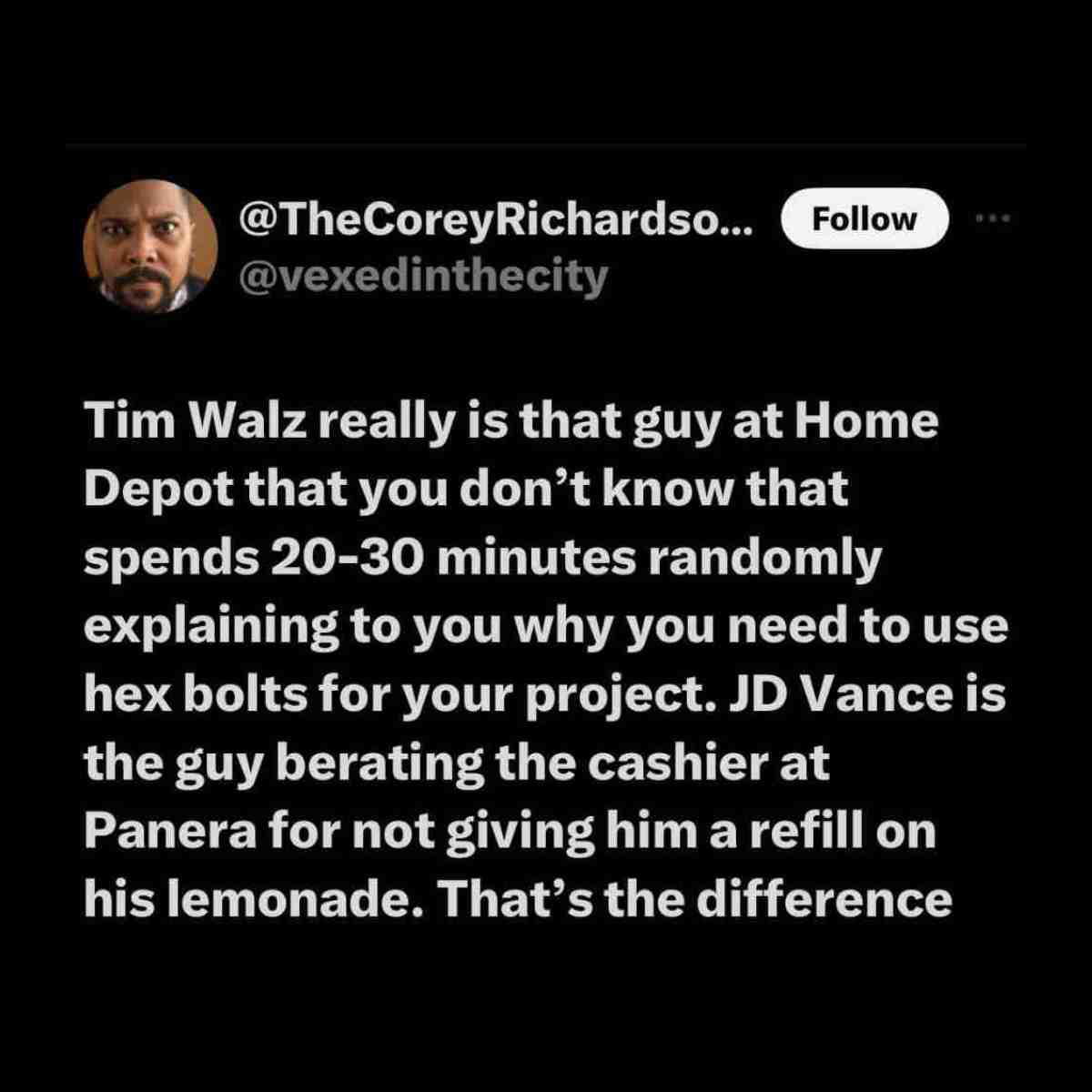 tim walz nice guy meme tim walz home depot jd vance