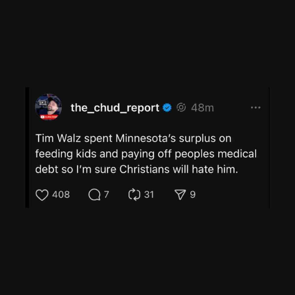 tim walz surplus meme tim walz medical debt