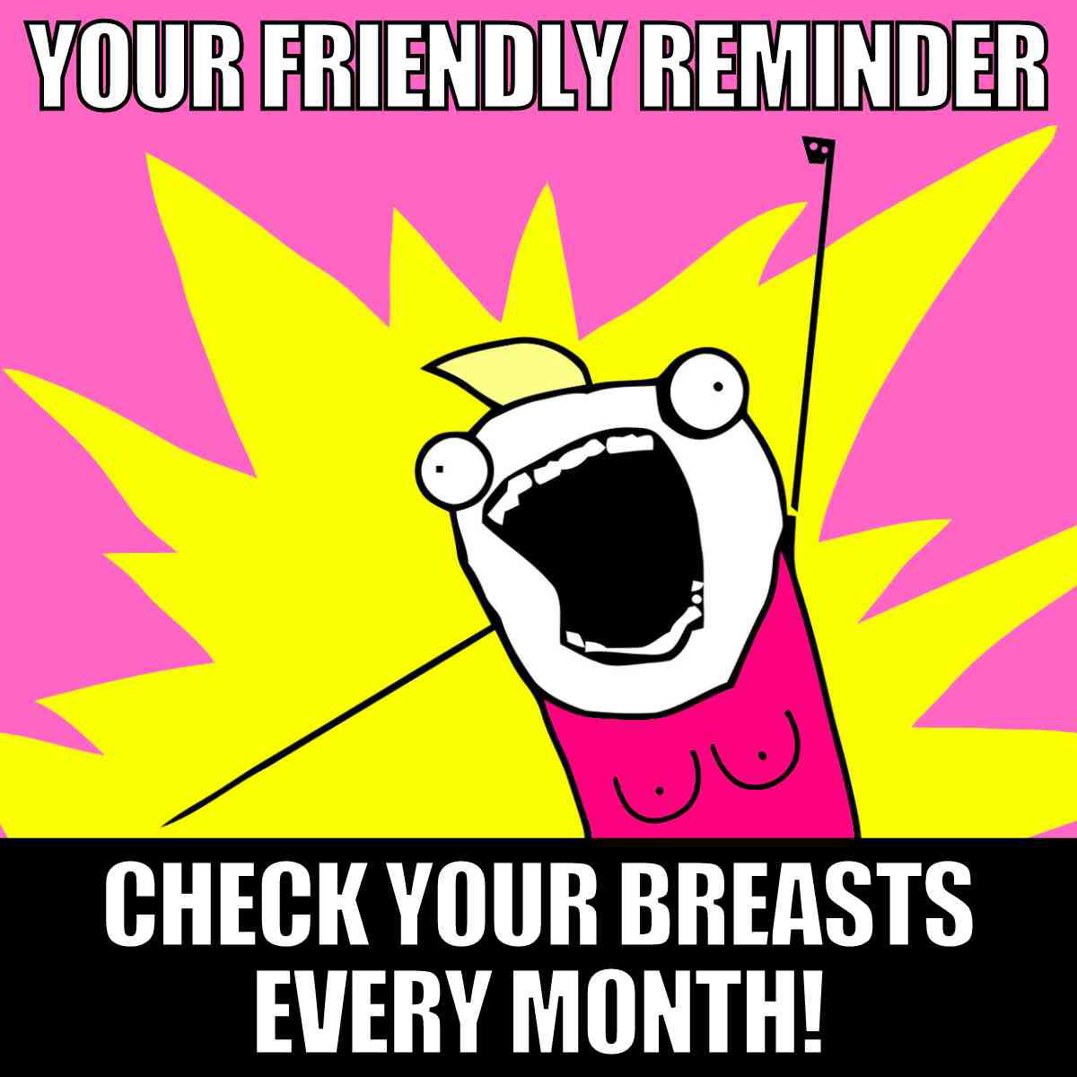 breast cancer awareness meme funny meme about checking your breast every month