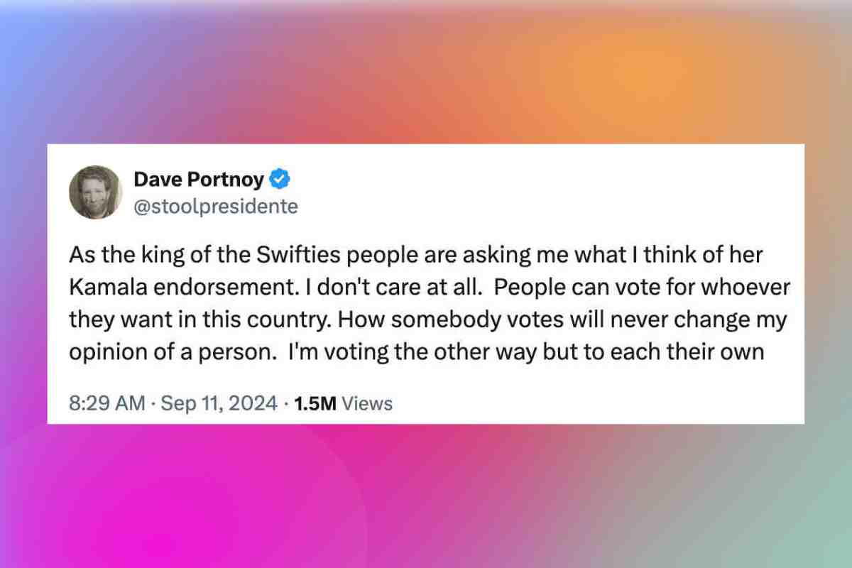 dave portnoy swiftie meme voting dave portnoy swifties voting statement on taylor swift endorsing kamala harris
