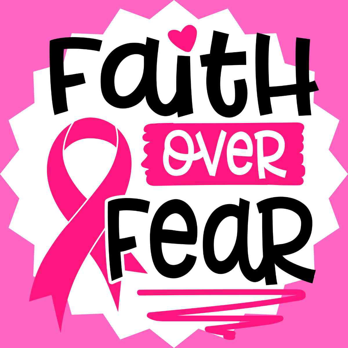 faith over fear meme breast cancer awareness faith over fear pink ribbon meme