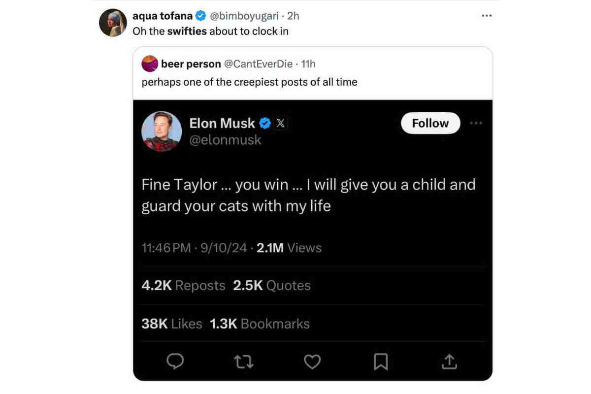 taylor swift elon musk meme debate elon musk babies and cat taylor swift tweet