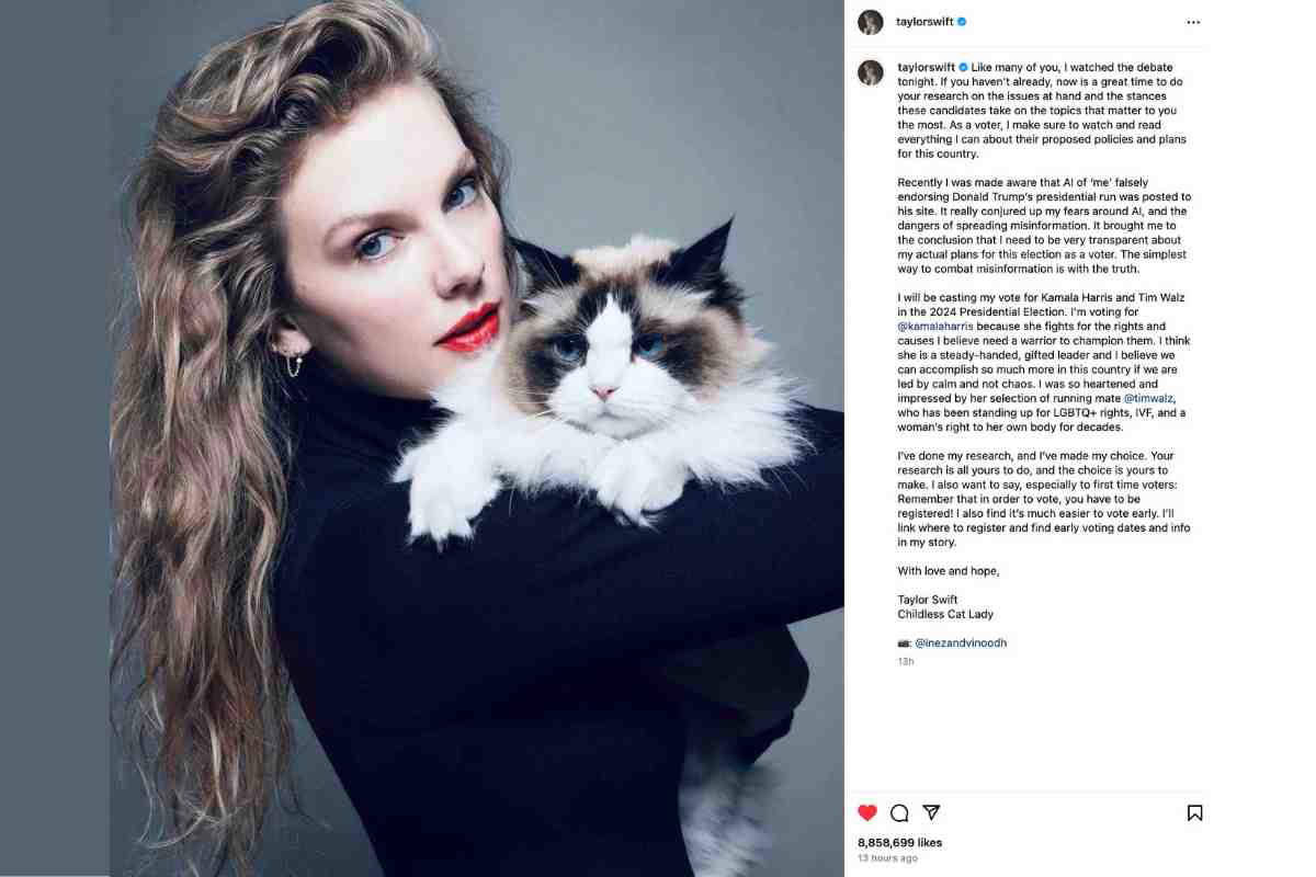 taylor swift voting for kamala harris taylor swift endorses kamala harris statement