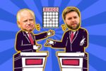 tim walz and jd vance a vice presidential debate bingo card