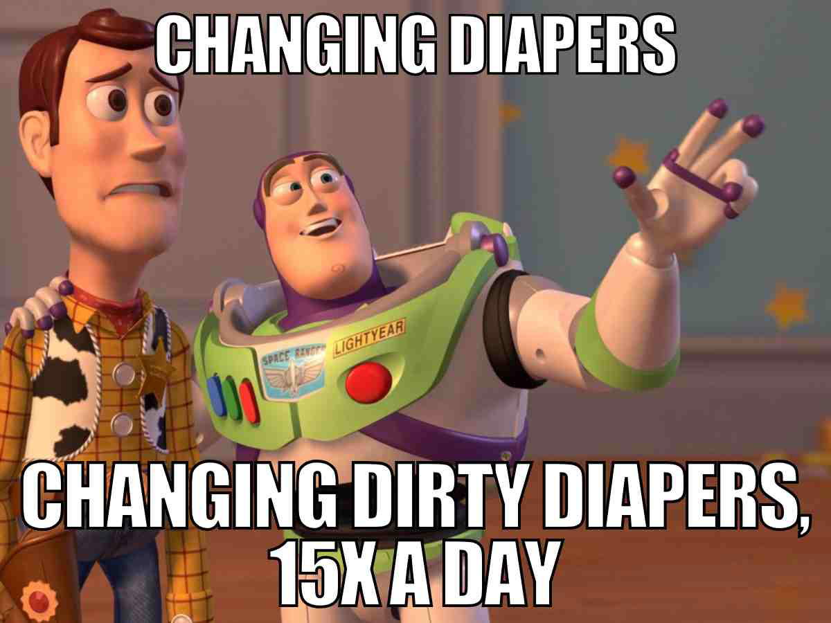 changing dirty diapers meme funny meme about changing dirty diapers