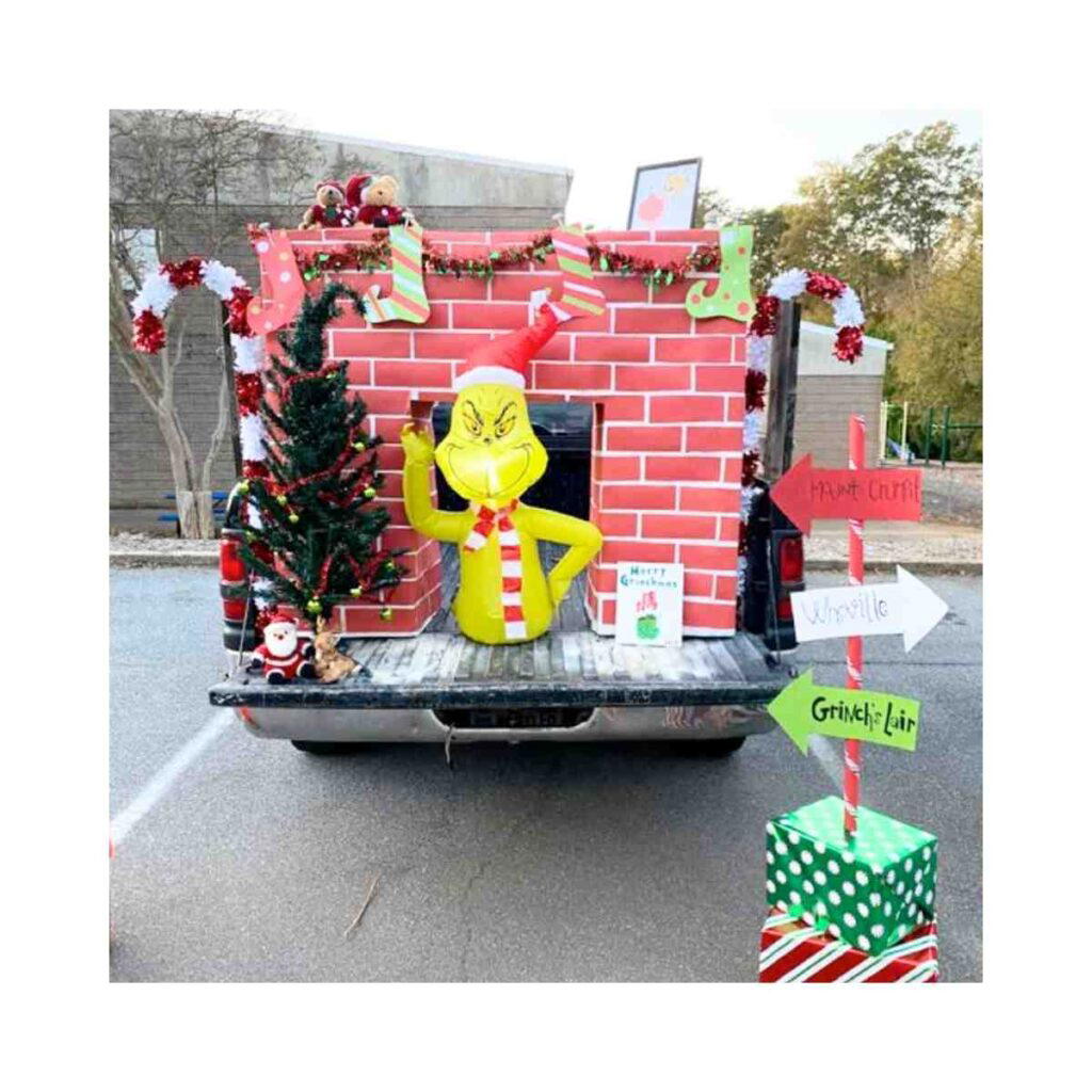 grinch trunk or treat trunk or treat with grinch and christmas tree