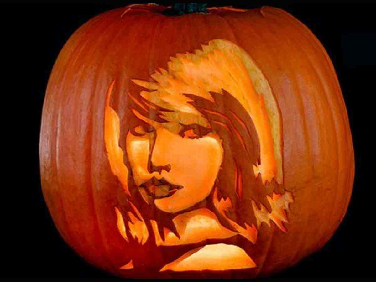 taylor swift pumpkin carving pumpkin carving of taylor swift