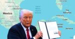 A series of memes reacting humorously to Google Maps allegedly labeling the Gulf of Mexico as the "Gulf of America."