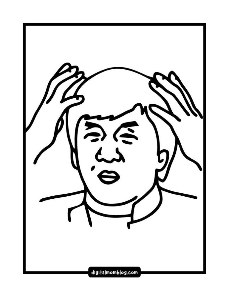 Line drawing of a person with a confused expression, holding their hands up to the sides of their head, contained within a rectangular frame. The image is black and white with a simple style.