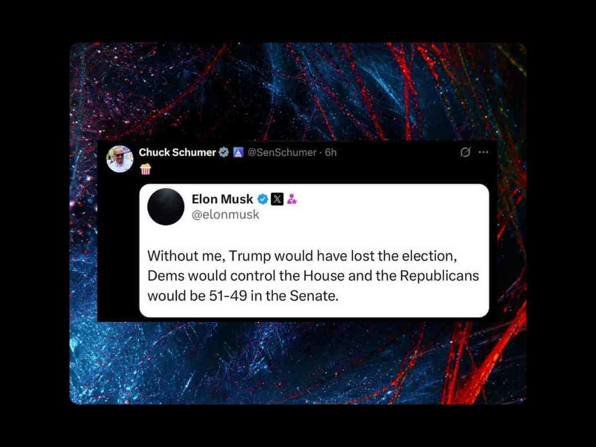 trump vs elon musk schumer meme A funny meme of a tweet from Elon Musk about Donald Trump election fraud from Chuck Schumer